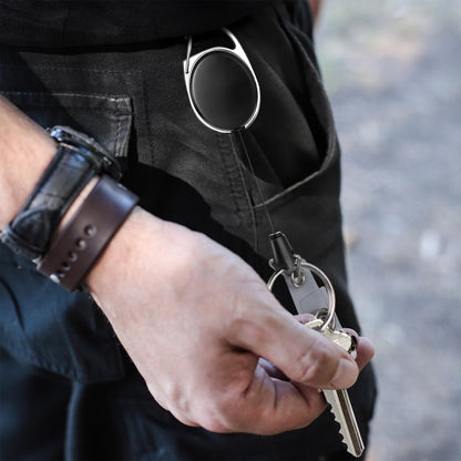 JEFURE retractable keychain 30 pcs, 63cm retractable keychain lanyard, retractable badge holder with pocket clip, for keys and badge holder