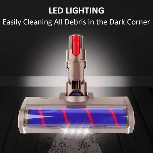 AINUO Soft Roller Cleaner is a head floor brush compatible with Dyson V7, V8, V10, V11, V15, SV10, and SV11 cordless vacuum cleaners.