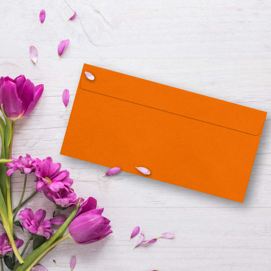 75 envelopes DL - Orange - 110 gsm - 4.3 x 8.7 inches - very sturdy - peel and seal adhesive - Quality brand: FarbenFroh by GUSTAV NEUSER