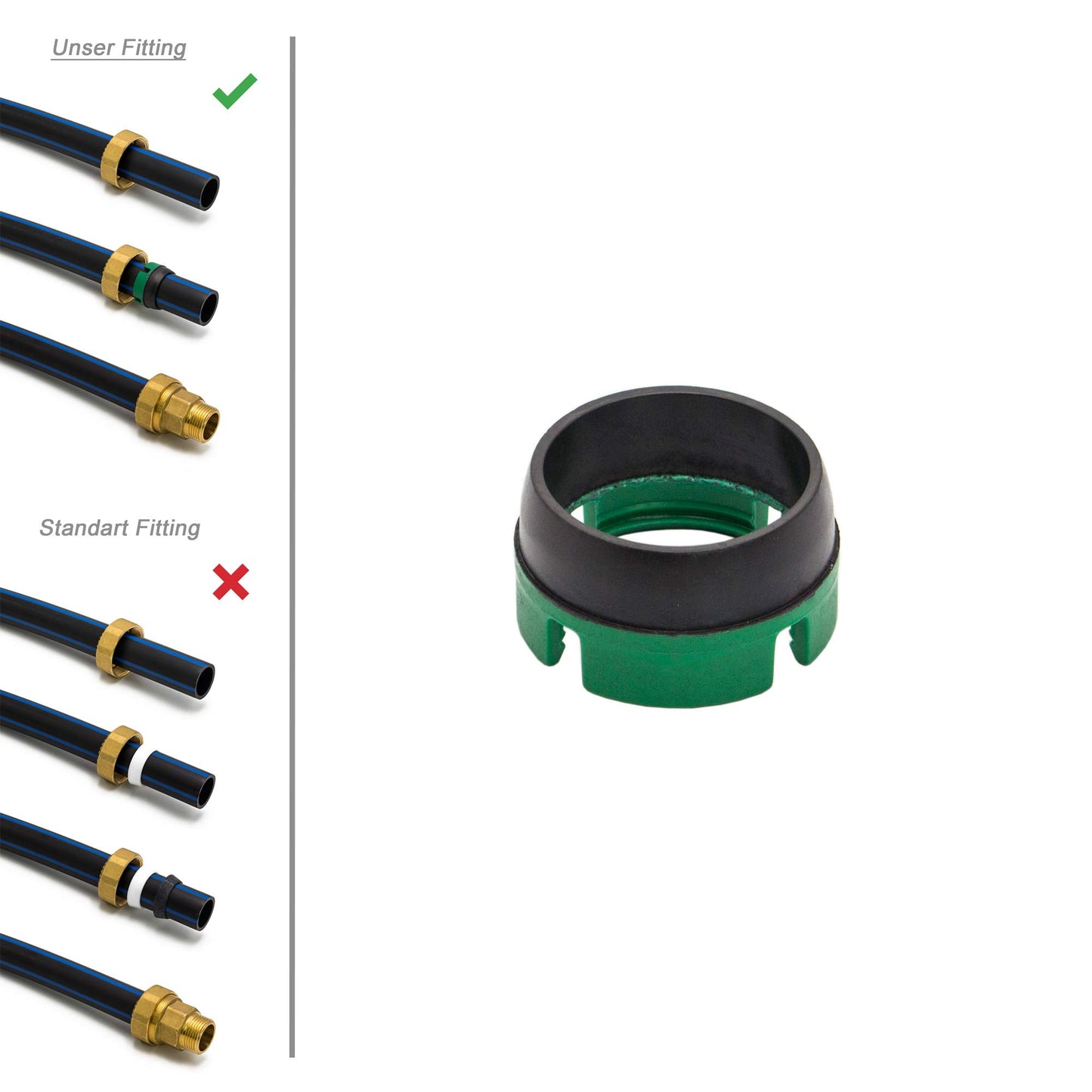 *BRASS Fitting Coupling Angle Compression fitting Socket (fitting 32 x 3/4" female thread reduced)