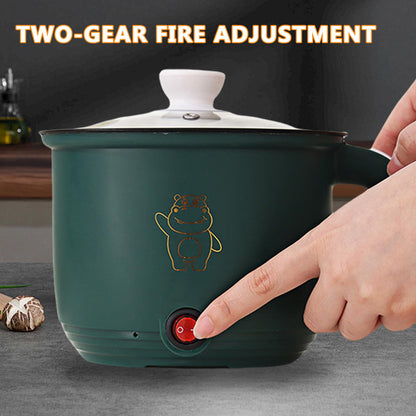 Electric Hot Pot with Steamer, Electric Hot Pot 1.5l, Portable Mini Non-stick Multicooker, Fast Ramen Cooker, Portable Non-stick Pot for Home, Office, Dormitory