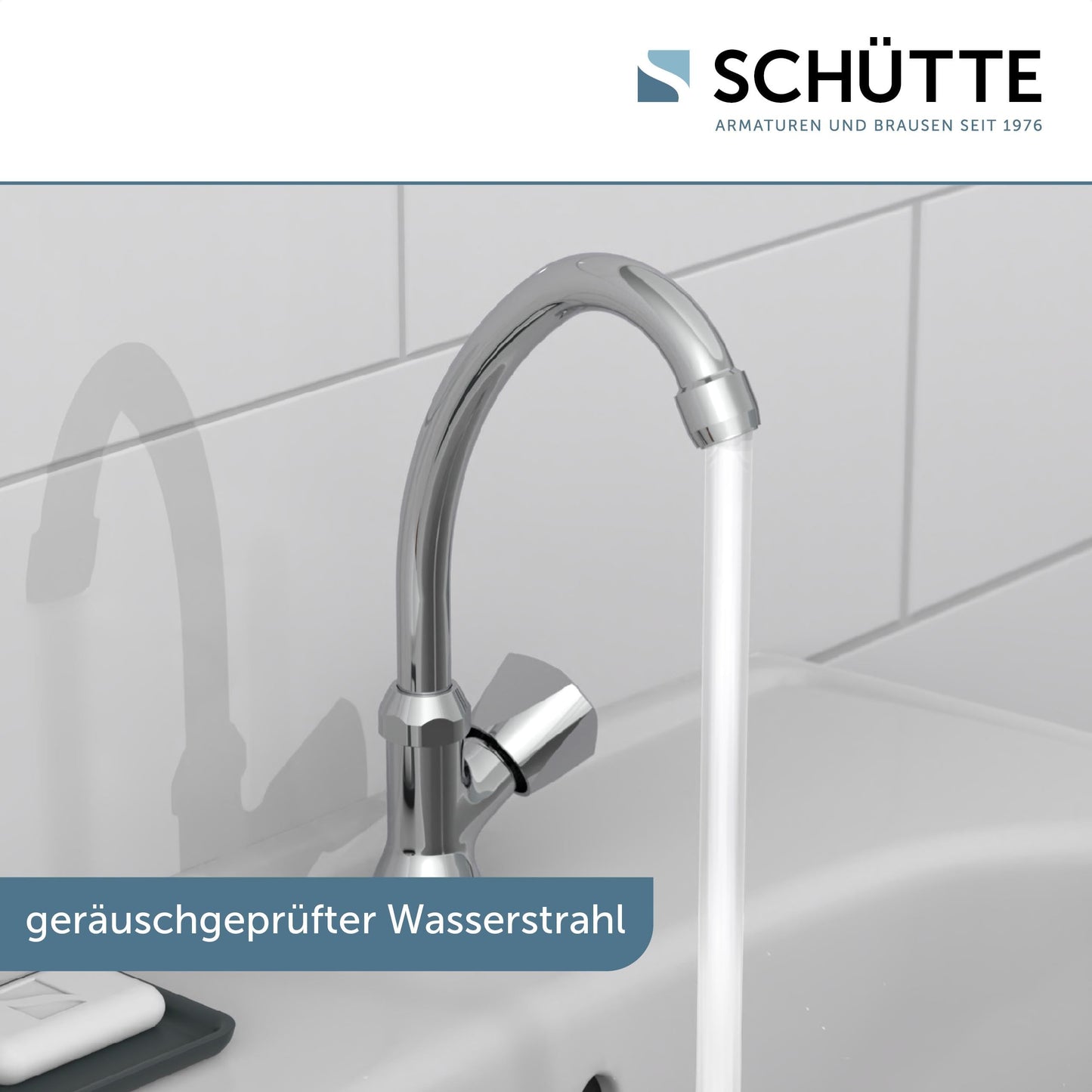 Pour cold water tap CARNEO, faucet, bathroom faucet for cold water only, swiveling stand valve, 37970, chrome