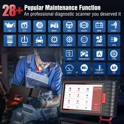 Thinkcar Thinkscan MAX2 OBD2 Diagnostic Tool for all vehicles, All system diagnoses OBD2 diagnostic tool Bluetooth with 28 reset functions, Oil, DPF, IMMO, Free software update, Wireless connection.