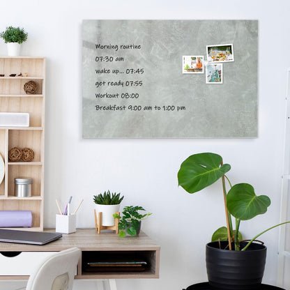 DOLLAR BOSS Magnetic Whiteboard, 50 x 70cm hanging magnet board, Magnetic Memo Board with 4 magnets and 2 markers.