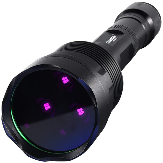DARKBEAM UV Flashlight 365nm Ultraviolet Blacklight, LED light portable wood lamp, 36W powerful blacklight for detecting animal urine, leaks, minerals, uranium glass with 2 batteries, B30