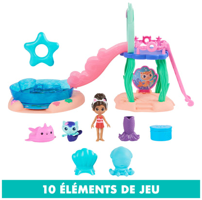Gabby's Dollhouse, Purrific Pool Party Playset with Gabby and Kitty Fairy Figure & Deluxe Room, Sweet Dreams, Cozy Bedroom with Cuddle Cat