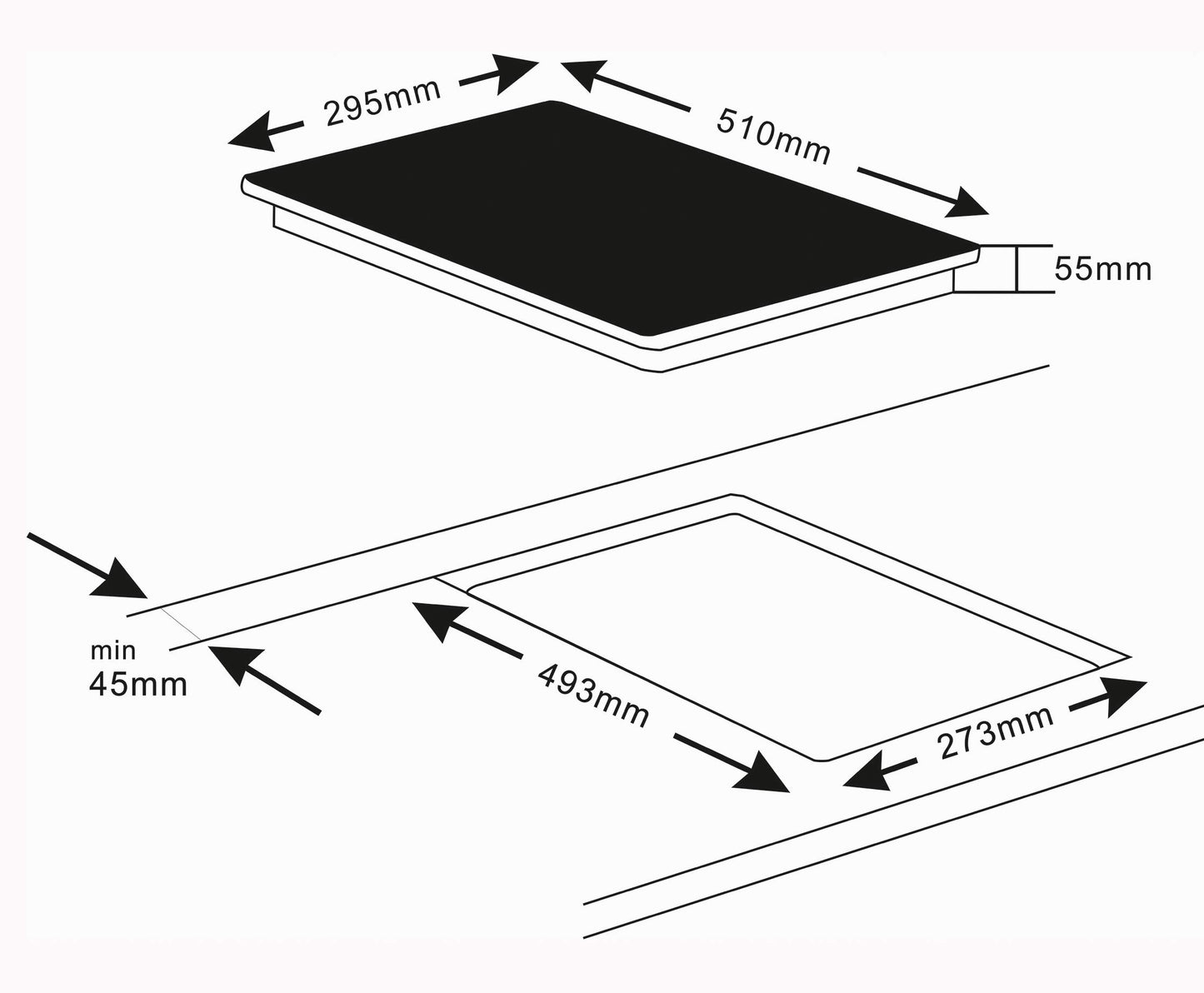 K&H Domino Glass Ceramic Cooktop VC-3002 [2 ZONES] - Hob 2 cooking fields Double - Cooktop 2 plates Independent - Double hotplate Built-in & freestanding - 30CM 3000 Watt - 9 power levels