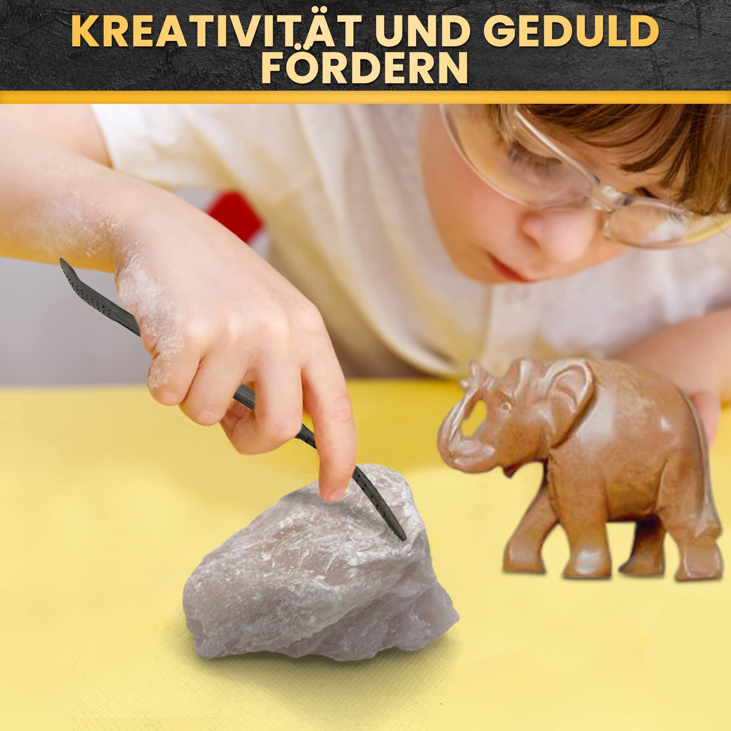 Sheflajor soapstone set including polishing wax [Made in Germany] - Creative craft kit for children aged 7 and up, girls, boys & adults - Promotes concentration & stress relief.