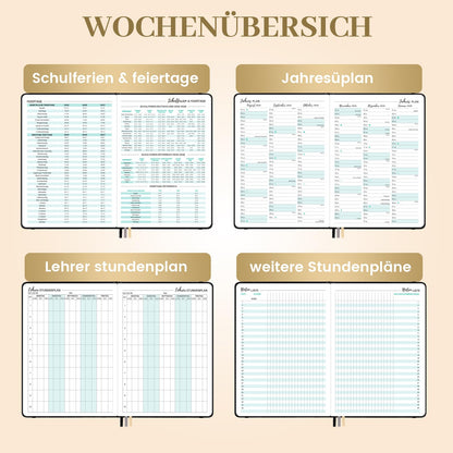 Teacher planner 2025 2026, teacher planner 2025 2026 a5 from August 2025 to July 2026, school planner 2025 2026 for teachers, 17.5x25 cm, hardcover teacher planner, slip pocket, black.