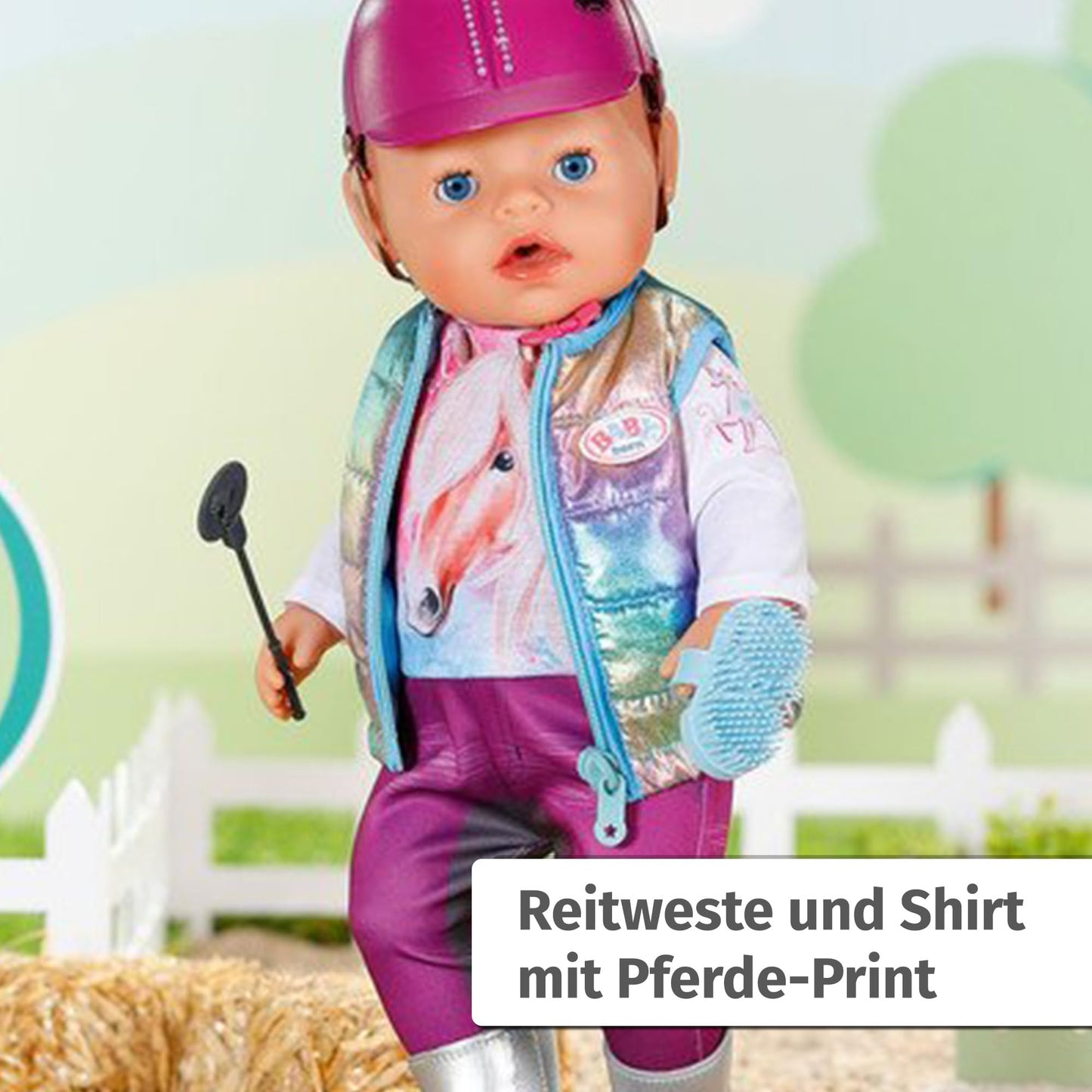BABY born Deluxe Rider Outfit with pants, boots and helmet for 43 cm dolls, 836194 Zapf Creation.