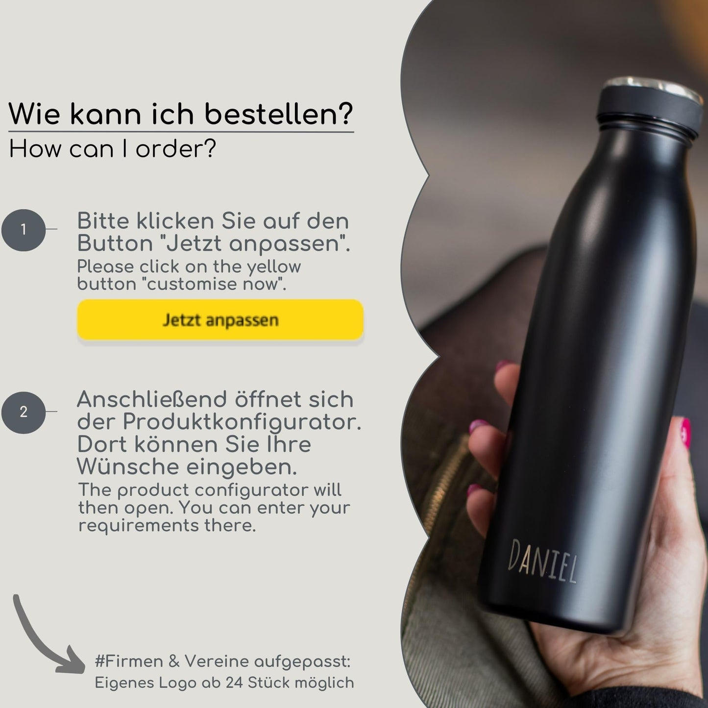 Milu® Engraved Water Bottle - Personalized Gift Idea for Easter, Father's Day, Mother's Day, Christmas, Back to School, Anniversary, Birthday for Women and Men, Mom, Dad, Kids (1500ml + Engraving)