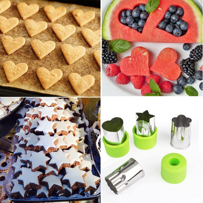 Children's Knife 16-piece children's kitchen knife set for cutting and cooking fruit or vegetables for toddlers, including wooden knife cutting board peeler children's scissors cookie cutters (fish)