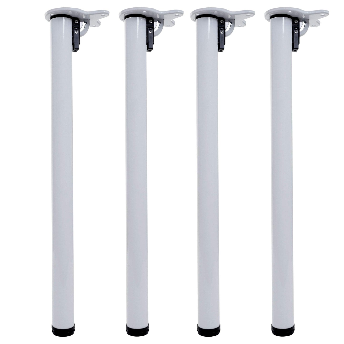 Mendler 4-piece table leg set HWC-H34AM, for desk dining table foot table frame, foldable 72cm - white