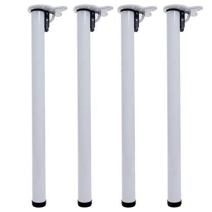 Mendler 4-piece table leg set HWC-H34AM, for desk dining table foot table frame, foldable 72cm - white
