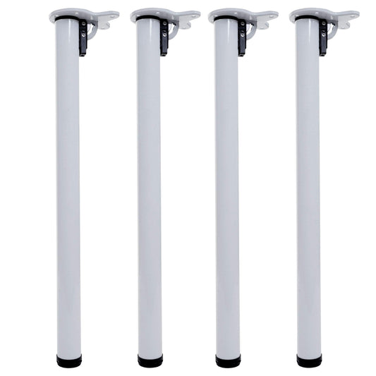 Mendler 4-piece table leg set HWC-H34AM, for desk dining table foot table frame, foldable 72cm - white