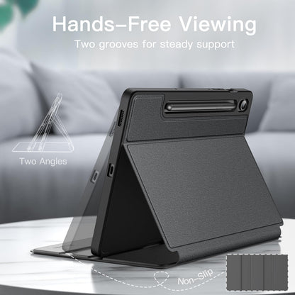 JETech case for Samsung Galaxy Tab S9 FE 10.9 inch with S Pen holder, slim folio stand tablet case, multi-angle viewing (black)
