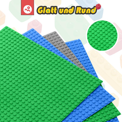 HUIZDQ 6-Pack Building Block Set, compatible with most brands, peel and stick baseplate for tabletop, wall.