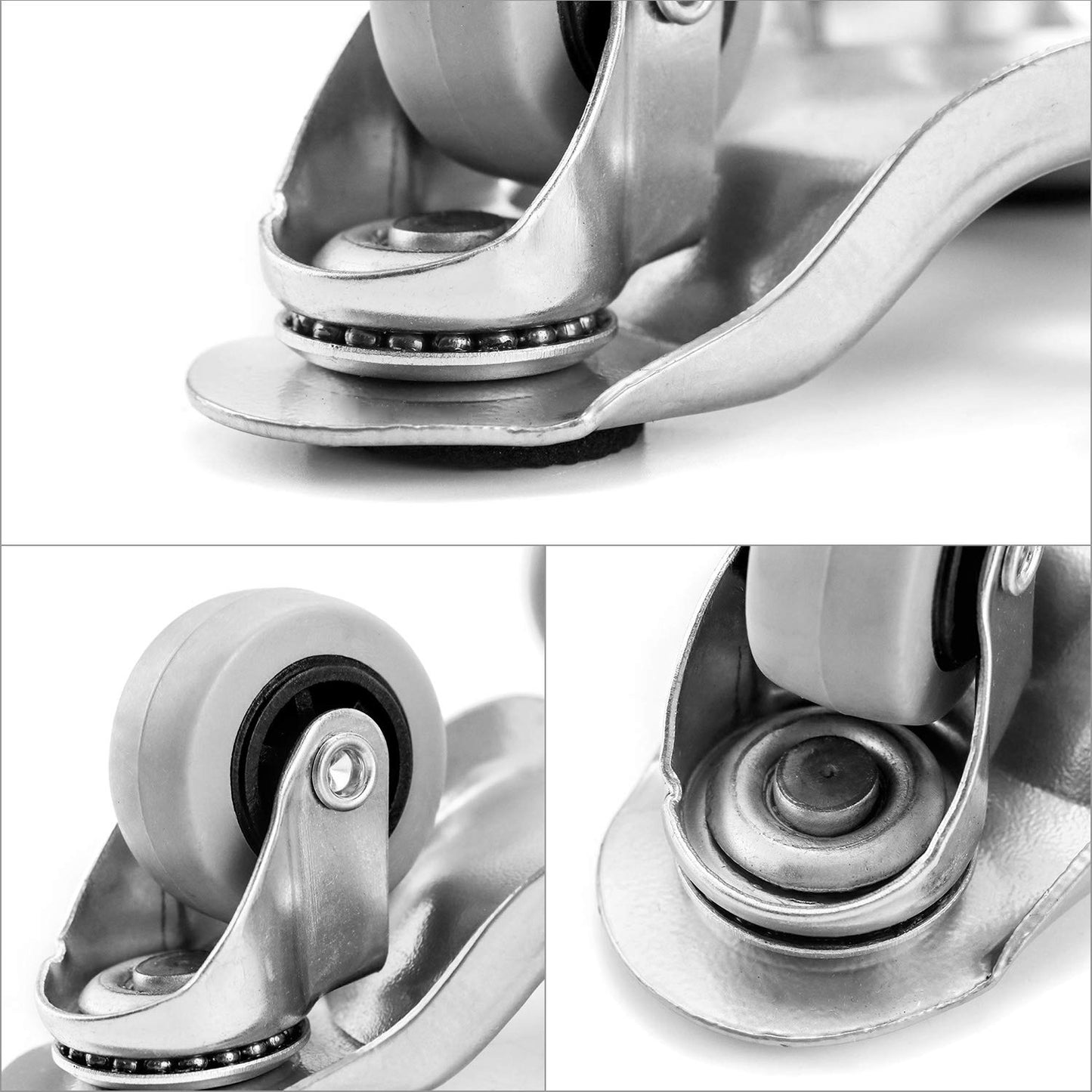 QWORK® 4 Pack 152mm Furniture Rollers, Transport Roller, 180kg Capacity, 3 Swivel Casters Moving Dolly, durable and easy to use.