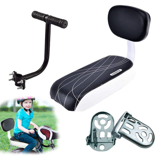 Auvstar Kids Safety Bicycle Rear Seat Accessory Set, Rear Seat Cushion Armrest Footrest Set for Girls/Boys/Children.
