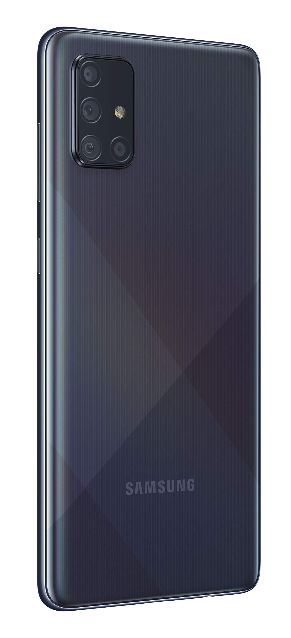 Samsung Galaxy A71 (6.7 inch display) with 128GB internal storage, 6GB RAM, Dual SIM, Android, Prism Crush Black. German version.