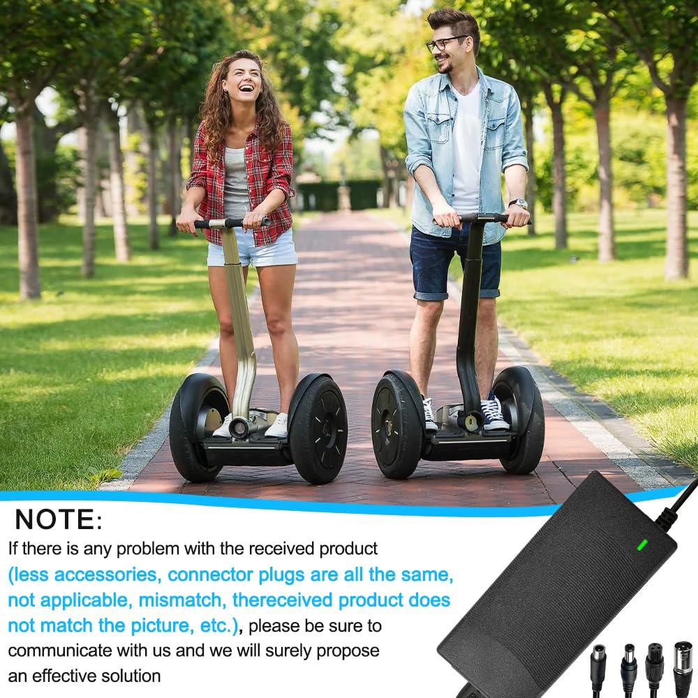 CJBIN Chargers for Scooter, 42V 2A Hoverboard Charging Cable, e Scooter Charging Cable, Hoverboard Charger with 4 Interface Ports, Power Supply Bike Charger for e Scooter Xiaomi M365 Electric Scooter