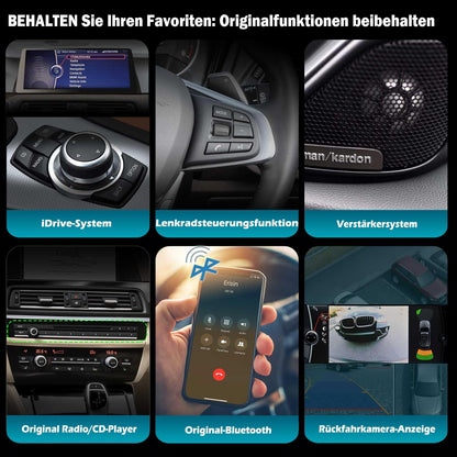 8GB+128GB Qualcomm 8 Core Android 14 DAB+ Car Stereo For BMW 5 Series F10/F11 (2010-2012) CIC with GPS Navigation CarPlay Android Auto WiFi Bluetooth 5.1 USB 4G CANbus iDrive DSP 12.3 Inch 2K IPS Screen