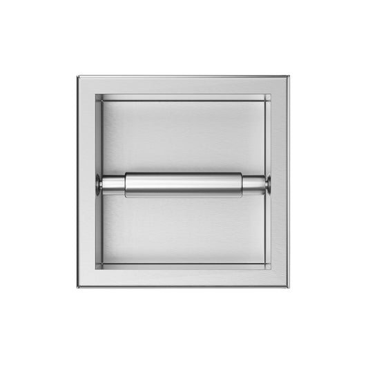 Balneo stainless steel toilet paper holder, 17.3x17.3x8.6 cm, recessed installation, paper dispenser toilet paper holder for bathroom, wall-mounted installation Wall-Box Paper 1 INOX