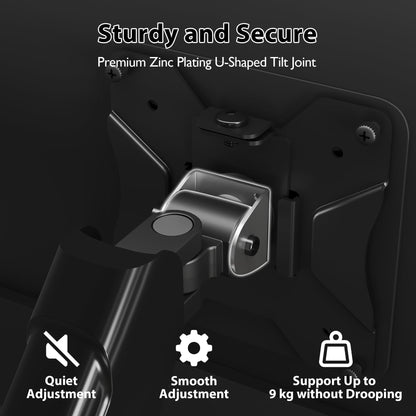 BONTEC Dual Monitor Wall Mount for 13-32 inch Screens, Height Adjustable, Swivel & Tilt, VESA 75x75/100x100, Up to 9 kg per Arm, Monitor Bracket for Office & Gaming, Gaming Accessory