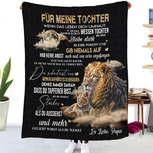 Tospass Personalized Blanket To My Daughter from Dad Flannel Throw Blanket Positive Encouragement Message Blanket TV Blankets Soft Fleece Blanket Sofa Travel 150x200 cm