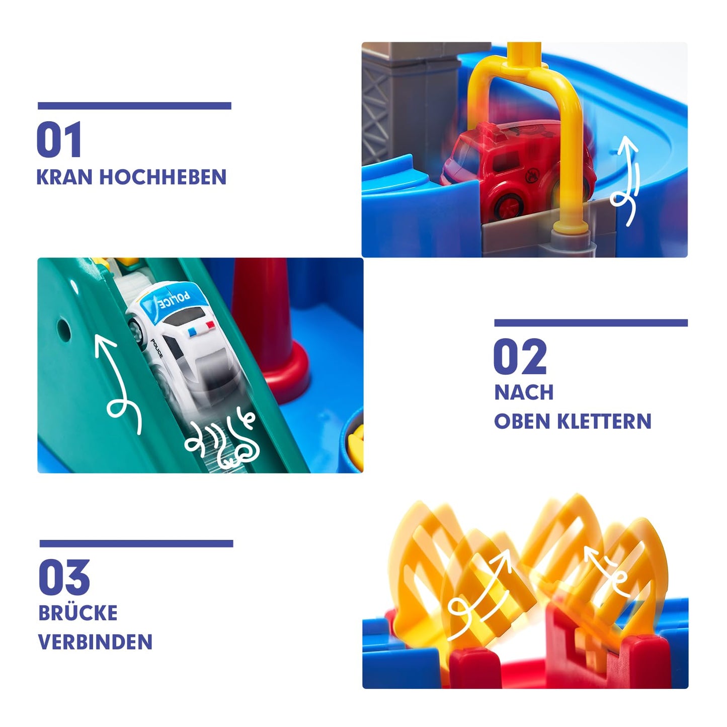 hahaland toys for 2 3 4 5 year olds, car toys for 2 year old boys girls, adventure car racing track set for kids, toy car gift for 2 3 4 5 year old boys