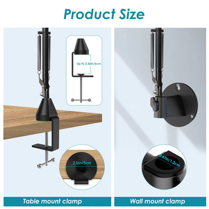 YOUSHARES microphone arm, microphone wall mount, metal table mounting clamp with pop filter for Shure MV7 microphone could allow for wall and table mounting.