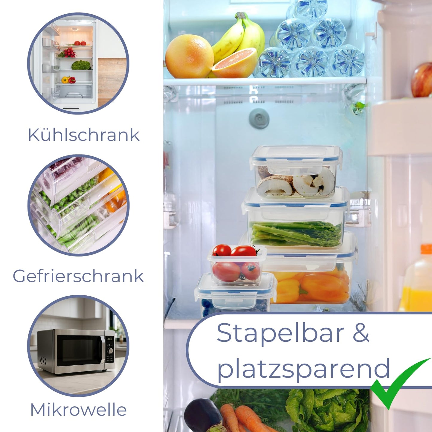 LocknLock PP Classic storage box airtight with handle & draining grate| 6.5L | 29.5 x 23 x 13.8 cm | 100% airtight and watertight container with lid | Freezer-safe storage container