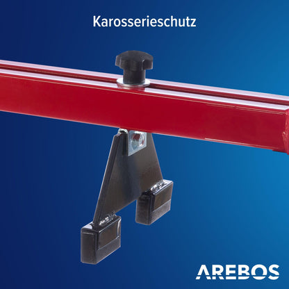 Arebos engine support 500kg [730-1480mm] fender crossbeam engine hoist motor holder motor crossbeam | Painted steel | Red