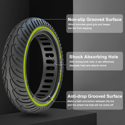 Amitor E Scooter Tire 8 1/2 x 2 Solid Rubber for Xiaomi 1S Pro 2 Mi 3 M365 Pro Electric Scooter, 50/75-6.1 Solid Replacement Tire Puncture-proof, E Scooter Solid Rubber Tire 8.5 Inch Durable and Non-slip