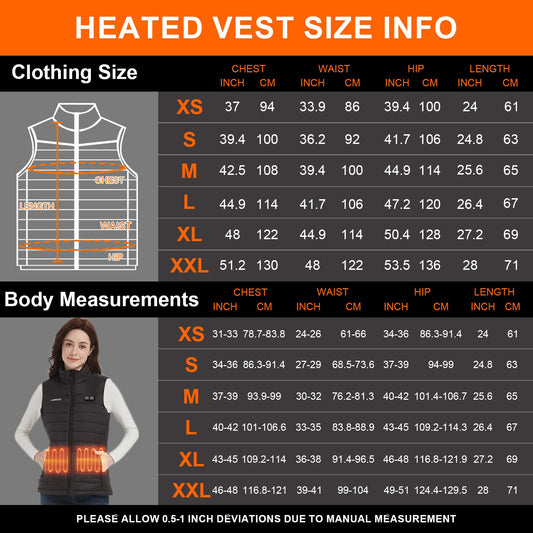 Gokozy Heated Vest for Women with 10000mAh power bank, 5 heat zones, quick heating, intelligent electric lightweight heated vest for mountain climbing and outdoor work.