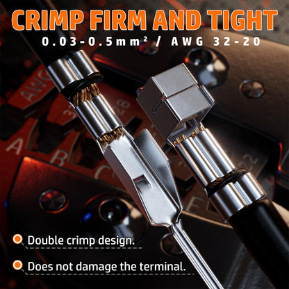 PEBA crimping tool JST connector set, crimp tool 0.03-0.5mm² with 24 styles JST-PH 2.0mm/JST-XH/JST-SM 2.5mm connectors, wire stripper | Crimp tool for 2.0/2.5/2.54/3.0 mm Dupont, JST, KF2510, MolexTE terminals