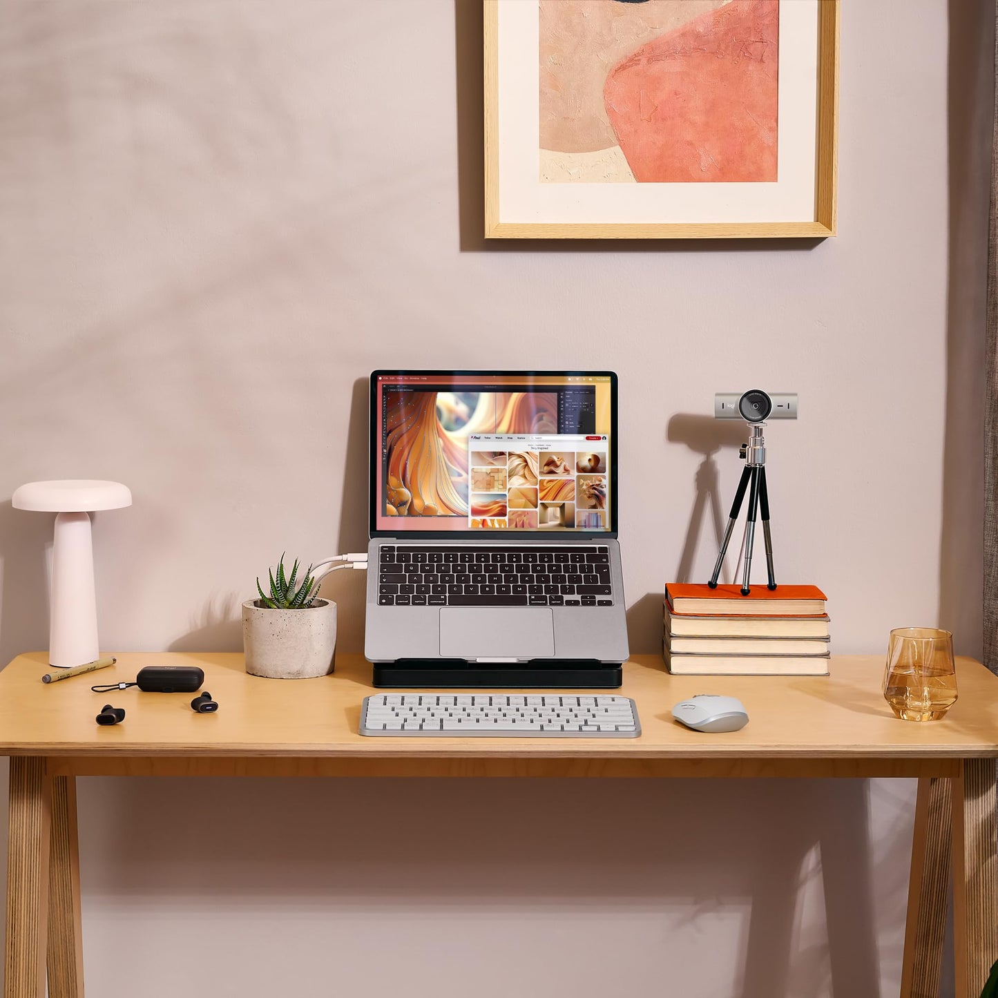 Logitech MX Anywhere 3S Compact Wireless Mouse, Fast Scrolling, 8K DPI Any-Surface Tracking, Quiet Clicks, Programmable Buttons, USB C, Bluetooth, Windows PC, Linux, Chrome, Mac - Pale Grey