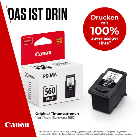 Canon ink cartridges - PG-560 Original printer cartridge - Prints up to 180 A4 pages (1 x black cartridge)