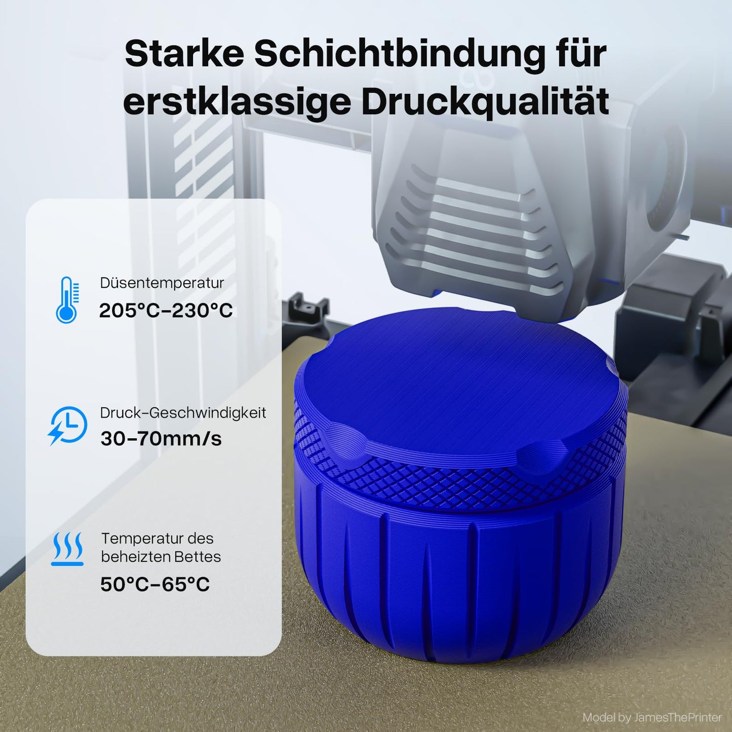 DEEPLEE PLA+ filament 1.75mm, PLA Plus 3D printer filament, Accuracy +/- 0.02mm, 3D printing materials, Black White Red Blue 4kg (1kg/spool)