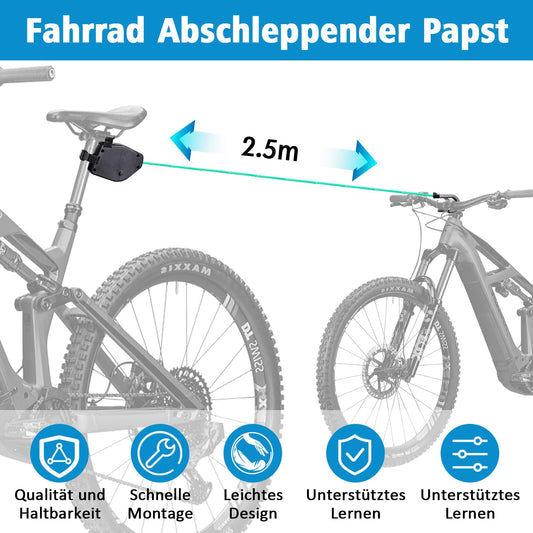 FIVAVA Bike Tow Rope Kids 2.5M Retractable Tow Rope Bike Parent Child Traction Rope 500 lbs for Kids MTB Bike