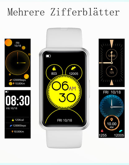 HUAKUA Pedometer Watch (No app and phone needed) 1.47 inch Touchscreen Simple Smartwatch Fitness Tracker with Calorie Counter, Sleep Monitor, Stopwatch Waterproof IP68, Timer Fitness Watch for Walking Running