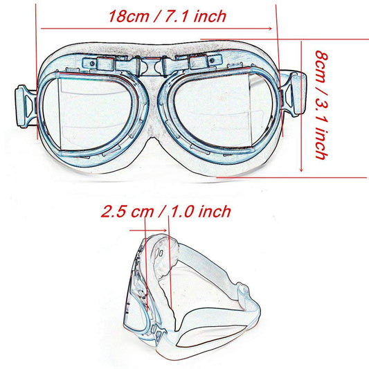 MUXSAM 1 piece of safety goggles sunglasses vintage motorcycle goggles aviator goggles for bicycle ski goggles vintage motorcycles goggles for ATV bike, yellow