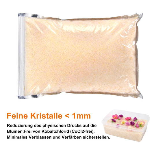 5.0 lbs Silica Gel Flower Drying Crystals, Silicate Desiccant for Drying Flowers, Reusable Flower Preservative, Color-Indicating Fine Crystals Desiccant