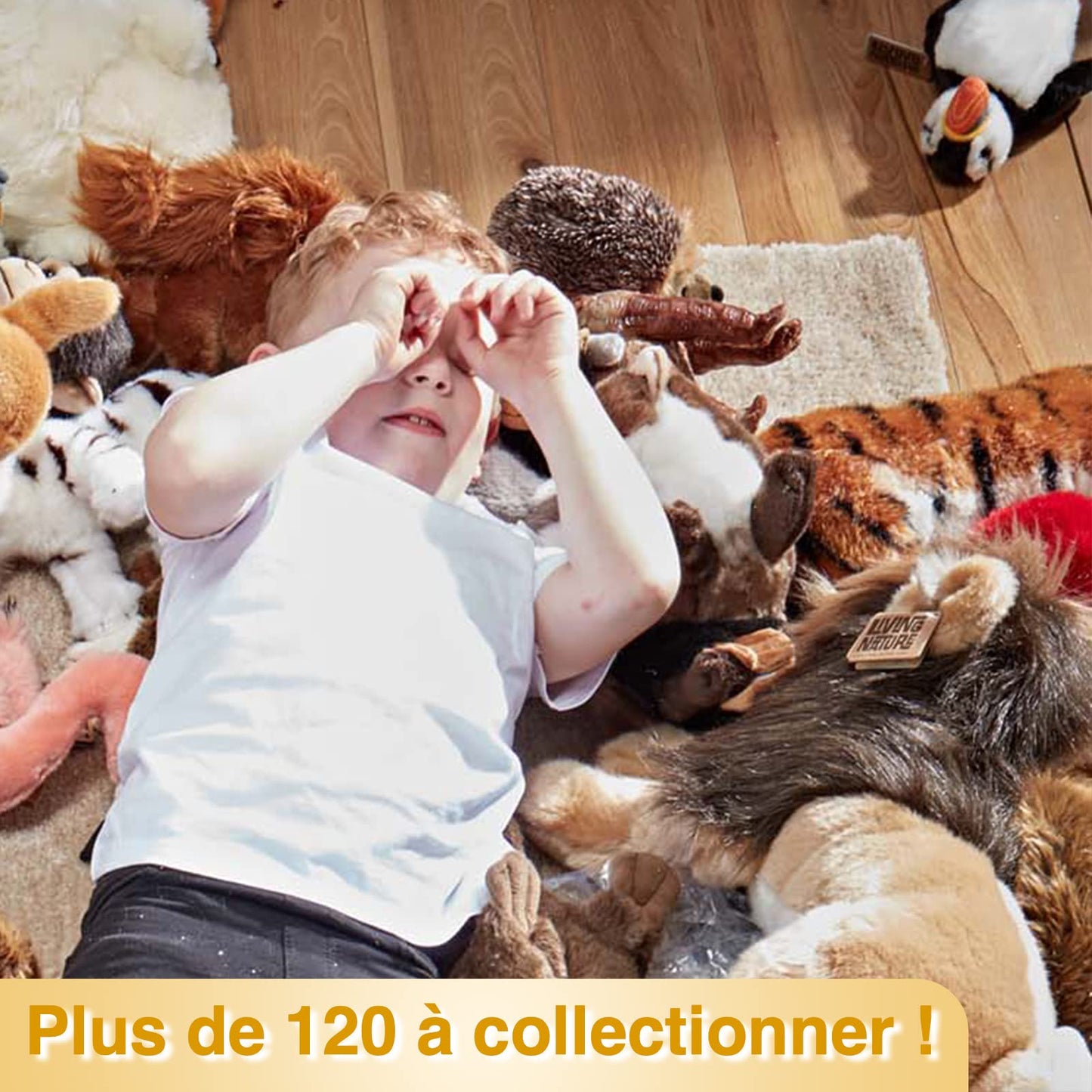 Living Nature Soft Toy - Large Golden Retriever Plush (60cm), Gold-colored