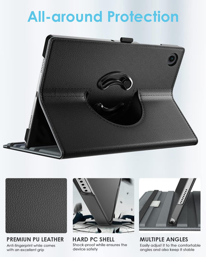 TiMOVO Rotating Case Compatible with Samsung Galaxy Tab A9+/A9 Plus 11 Inch 2023 SM-X210/X216/X218, 90 Degree Rotating Stand Case, Auto Sleep/Wake Protective Cover for Galaxy Tab A9+ Tablet, Black