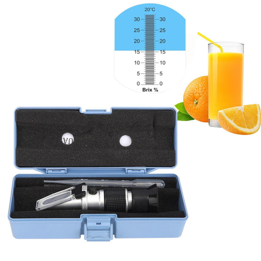 Refractometer Hydrometer, Refractometer Brix sugar, Antifreeze refractometer, 0-90% Brix meter refractometer Portable handheld refractometer for measuring sugar content, tester automatic.