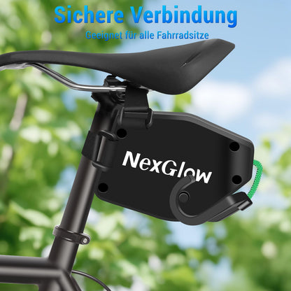 NexGlow towing rope for children's bikes, 2.5M bike pull rope for all bike frames, Retractable bike towing rope Follow me for kids MTB Bike
