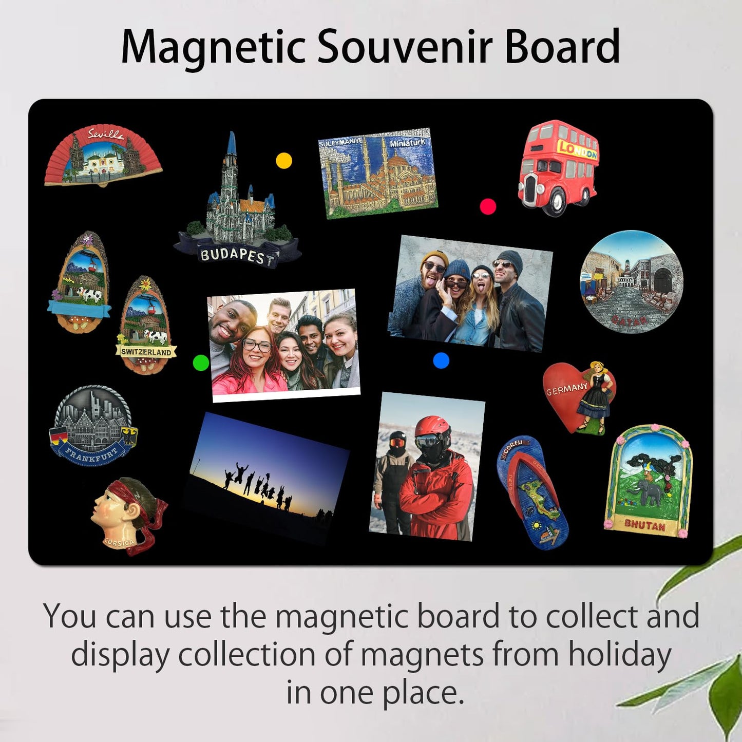 ALANGDUO 2 Pieces Black Magnetic Board, 42 X 30cm Magnetic Bulletin Board, Magnetic Chalkboard for Displaying Notes, Photos, Spice Jars, for Home Office Kitchen