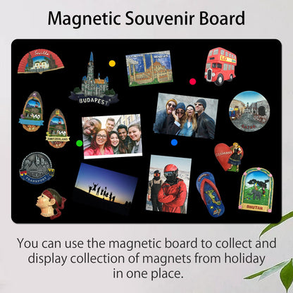 ALANGDUO 2 Pieces Black Magnetic Board, 42 X 30cm Magnetic Bulletin Board, Magnetic Chalkboard for Displaying Notes, Photos, Spice Jars, for Home Office Kitchen