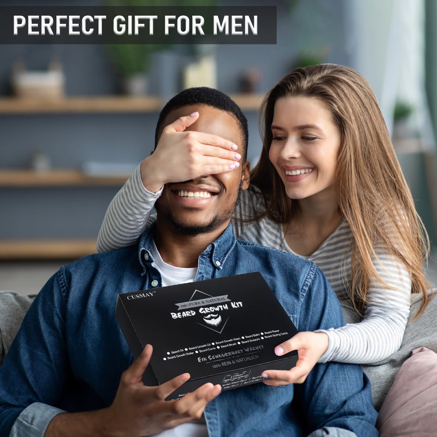 Upgraded beard care set for men, 11 in 1 beard growth kit includes beard shampoo, beard oil, beard balm, beard comb, beard scissors, etc. Gift set for men for Christmas, Valentine's Day, Father's Day.